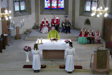 Naumburger Prinzenpaare mit Hofnarren besuchen den Kindergottesdienst (Foto: Karl-Franz Thiede)